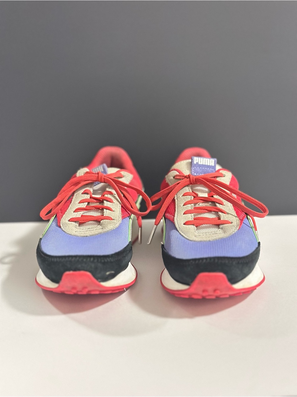 Puma Future Rider Womens Size 8 Red Blue White Gray Rider Foam 381684-01 Preppy - Picture 4 of 11